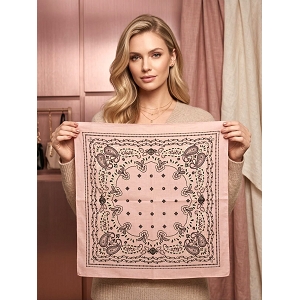 SCARPY CREATION FOULARD CARRE IMPRIME<br>Rose