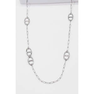 SCARPY CREATION SAUTOIR BOUCLE MARINE<br>Argent