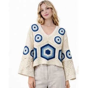 SCARPY CREATION PULL CROCHET<br>Bleu
