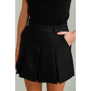 SCARPY CREATION SHORT JUPE PLISSEE<br>Noir