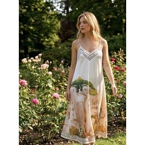 SCARPY CREATION ROBE PAYSAGE ETE<br>Beige