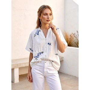 SCARPY CREATION CHEMISE BOHEME<br>Bleu