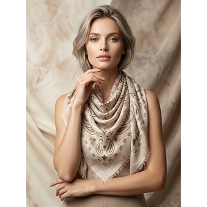 SCARPY CREATION FOULARD CARRE<br>Beige