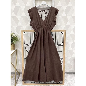 SCARPY CREATION ROBE LONGUE COL V<br>Noir