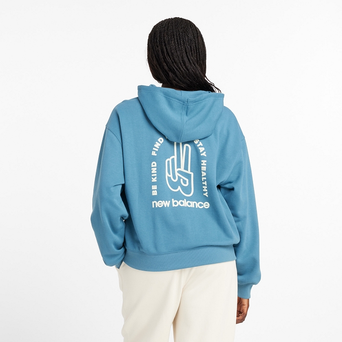 New balance french terry oversized peace hoodie bleu3850801_3