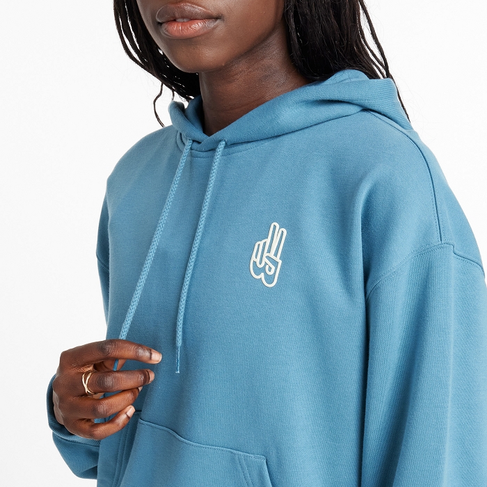 New balance french terry oversized peace hoodie bleu3850801_4