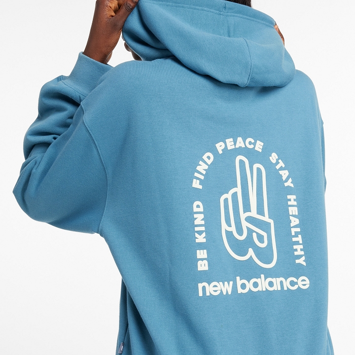 New balance french terry oversized peace hoodie bleu3850801_5