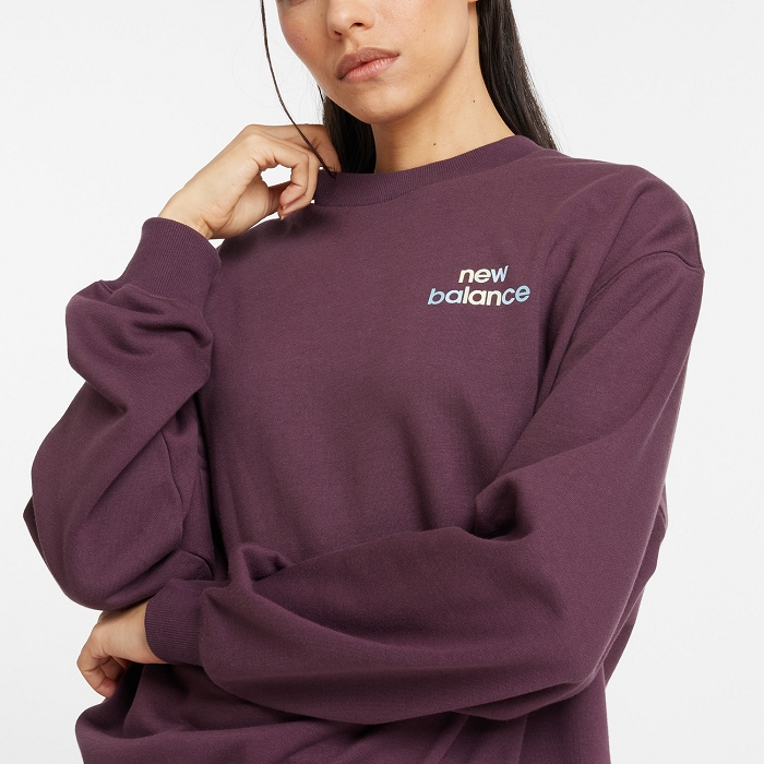 New balance french terry oversized logo crew parme3851001_4