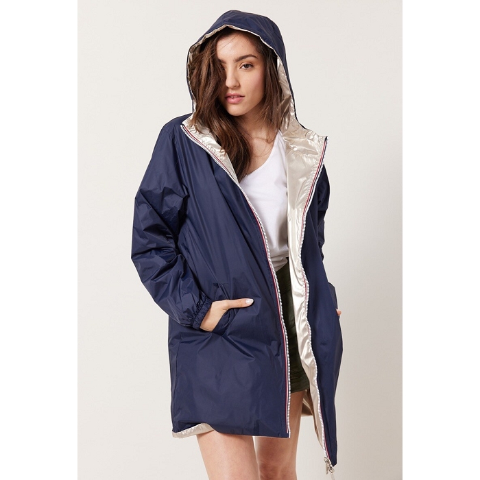 Scarpy creation parka reversible impermeable bleu