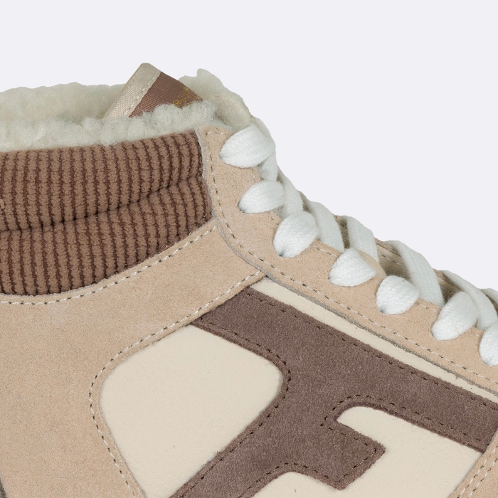 Faguo walnut mid tennis sleather suede beige3897901_6