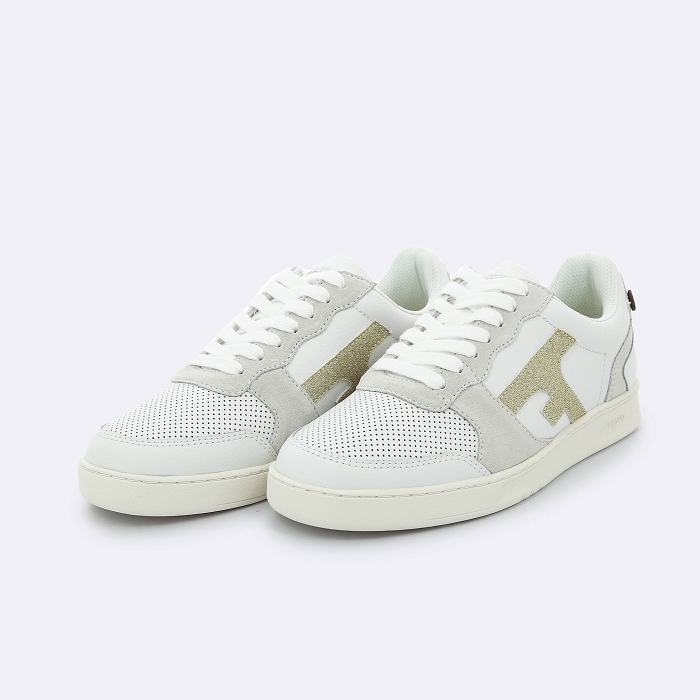 Faguo hazel baskets leather suede blanc