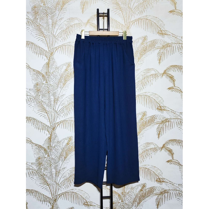 Scarpy creation pantalon coupe droite bleu