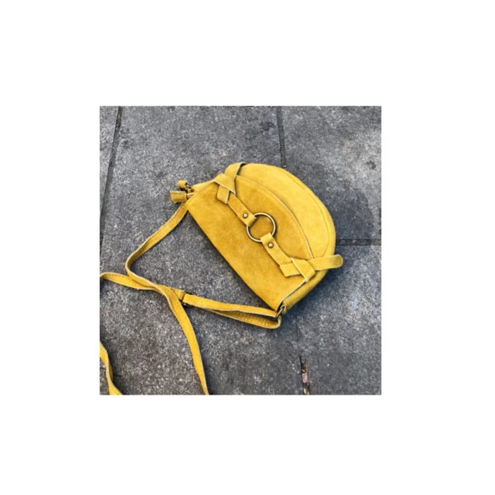 Scarpy creation my sac a bandouliere en daim yl jaune3929804_5