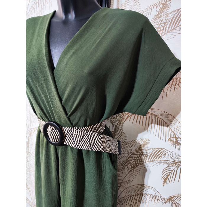 Scarpy creation combisaison avec pochets ceinture vert3938603_2