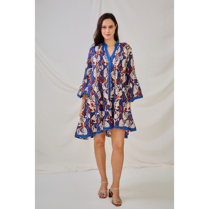 Scarpy creation robe chemise coton bleu3951501_2