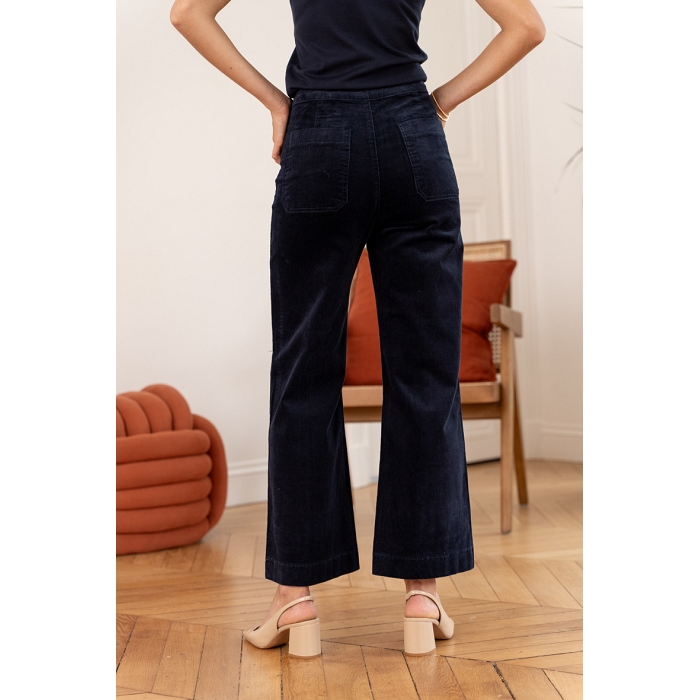 Scarpy creation my pantalon wide velour victorine yl bleu4687604_3