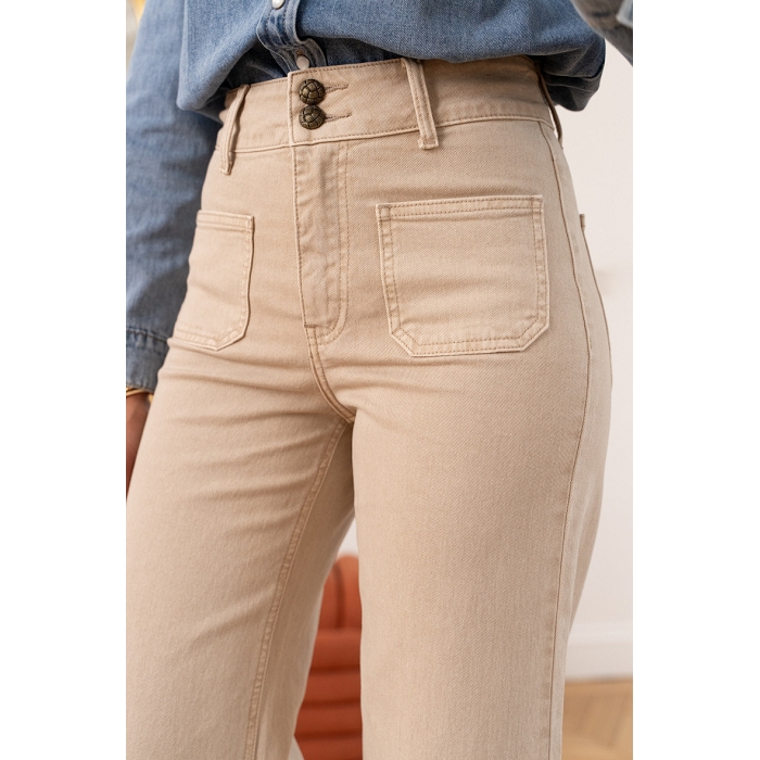 Scarpy creation jeans wide violette beige4687704_3