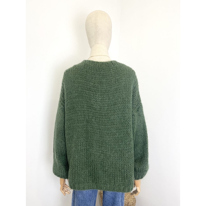 Scarpy creation gilet bernadette oversize mohair vert4688105_3