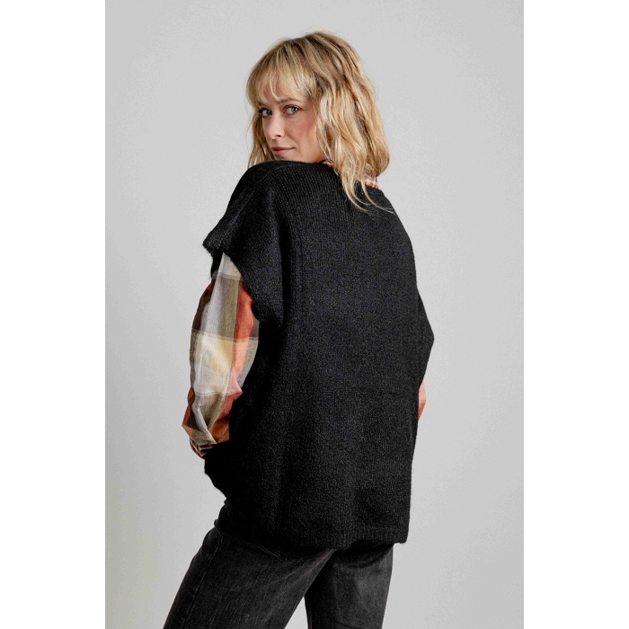 Scarpy creation my pull sans manche oversize yl noir4691101_2