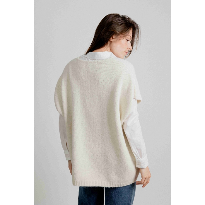 Scarpy creation my pull sans manche oversize yl beige4691102_2