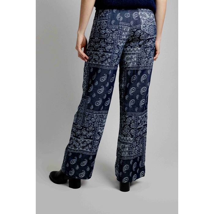 Scarpy creation my pantalon chambray imprime patchwork yl bleu4691701_2