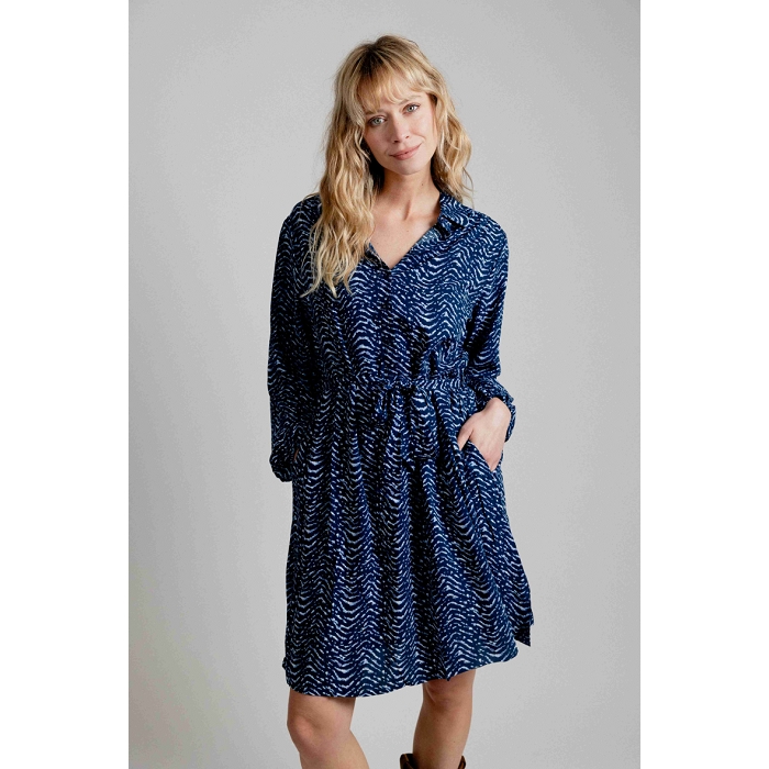 Scarpy creation robe imprime bleu4692002_3