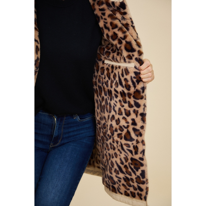 Scarpy creation my parka mi longue impermeable leopard yl beige4696703_3