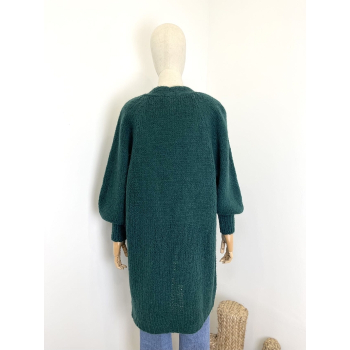 Scarpy creation my gilet cardigan mi long yl vert4700601_3