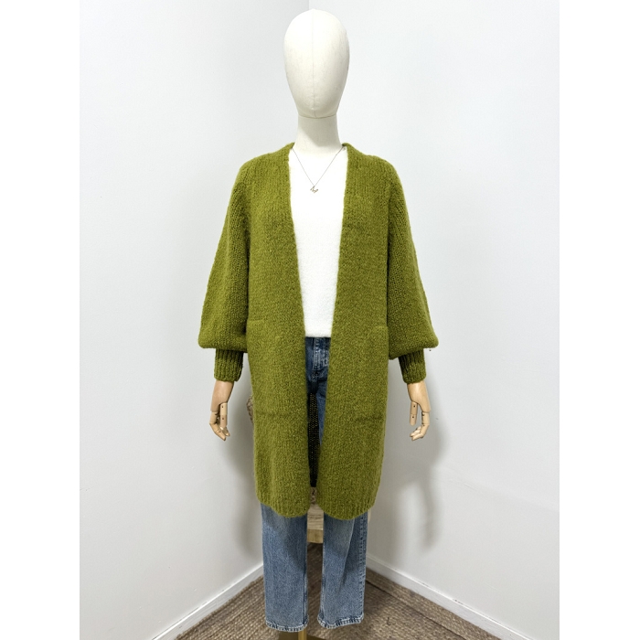 Scarpy creation my gilet cardigan mi long yl vert4700602_2