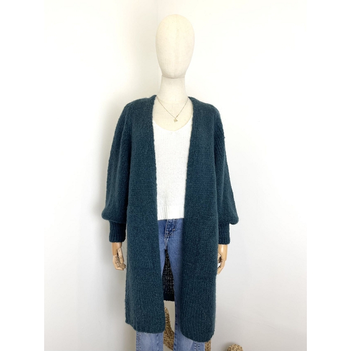 Scarpy creation my gilet cardigan mi long yl bleu4700603_2