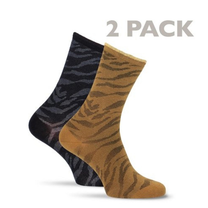 Tamaris chaussettes animal pattern marron