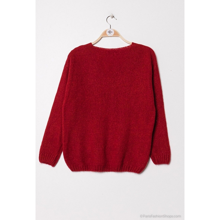 Scarpy creation sensie pull mohair laine rouge4717705_2