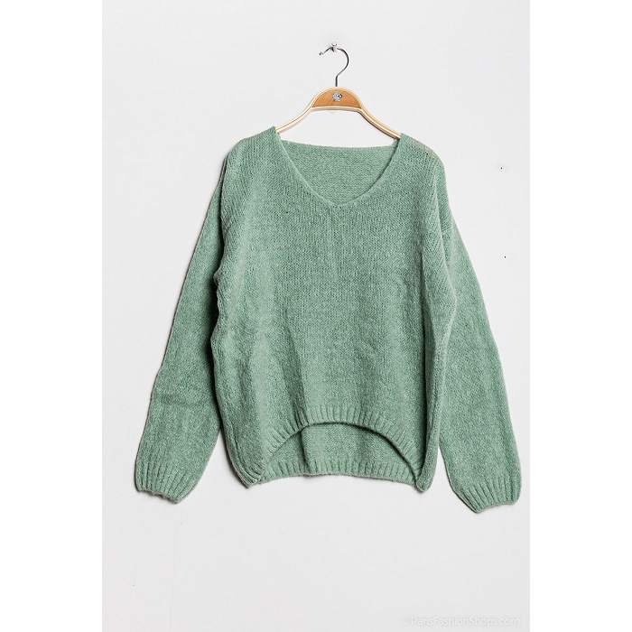 Scarpy creation sensie pull mohair laine vert