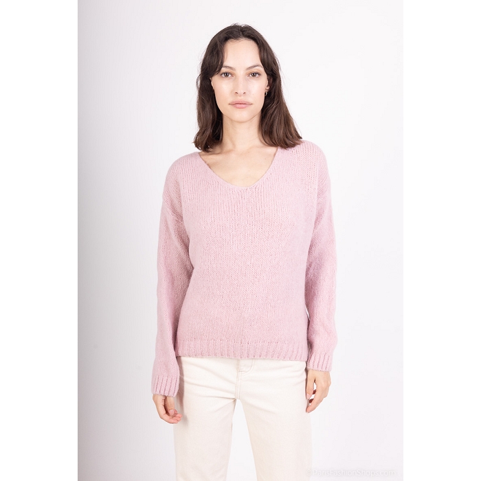 Scarpy creation sensie pull mohair laine rose