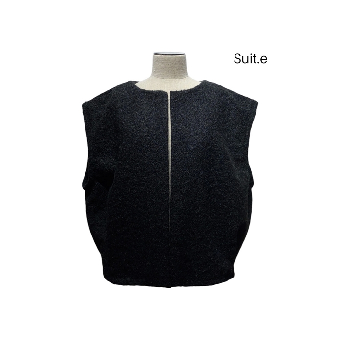 Scarpy creation my gilet laine bouillie yl noir