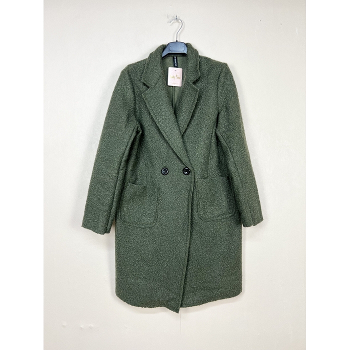 Scarpy creation veste manteau moutonnee vert