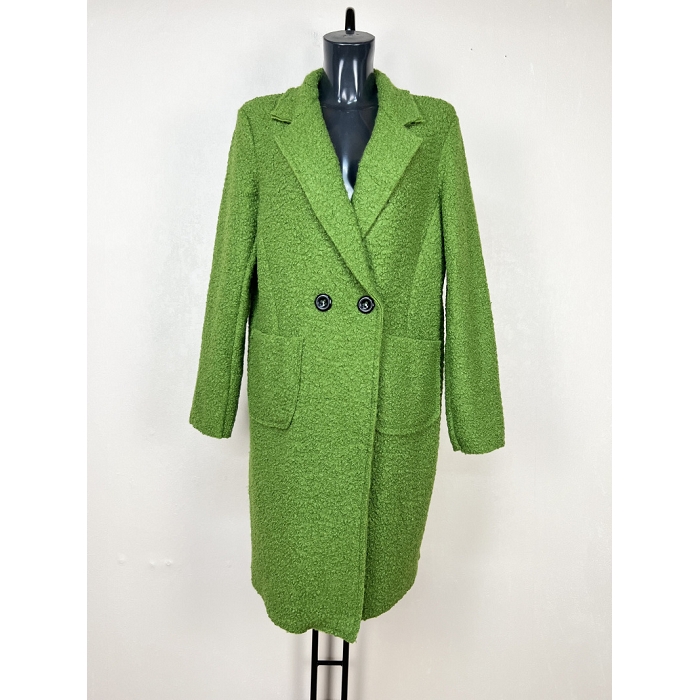 Scarpy creation veste manteau moutonnee vert