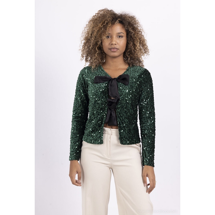 Scarpy creation blouson paillette vert