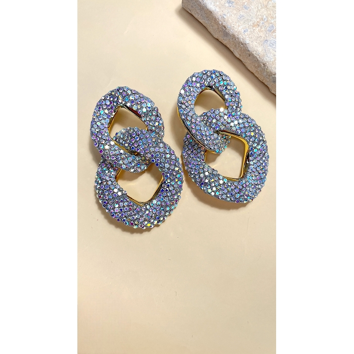 Scarpy creation boucles oreilles strass gris4723804_2