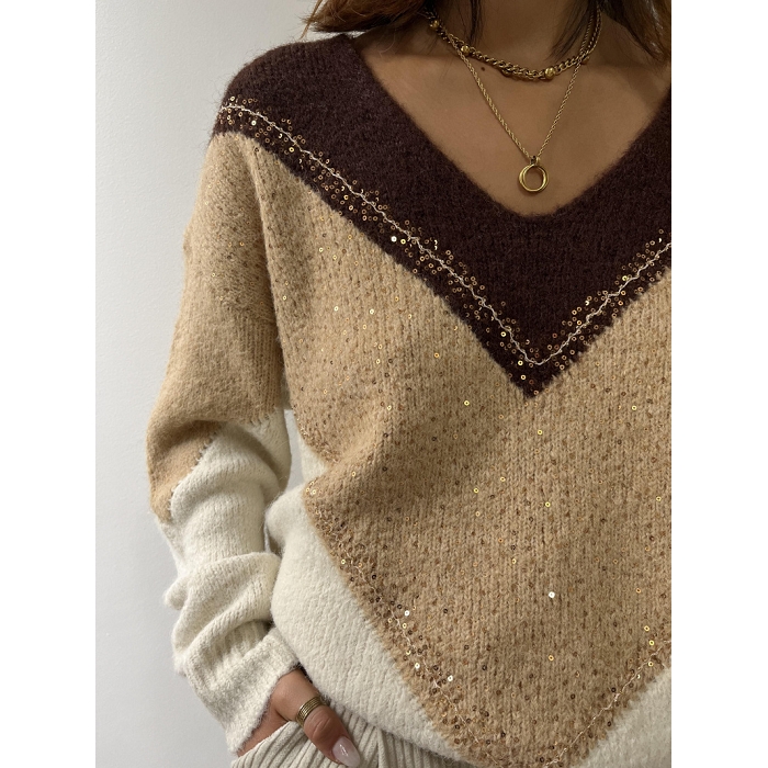 Scarpy creation my pull tricolore yl beige4728201_2