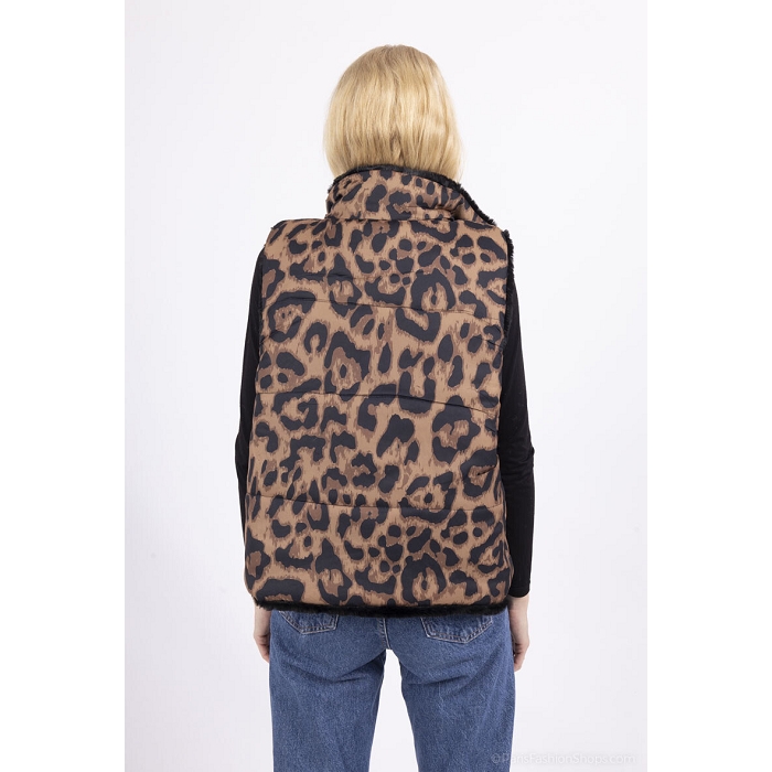 Scarpy creation gilet reversible leopard naturel4729101_5