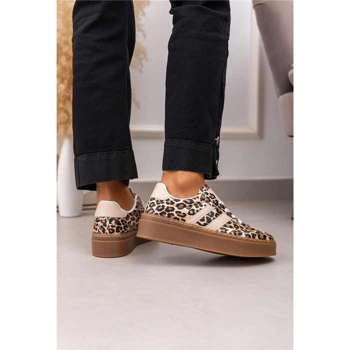 Scarpy creation my belle woman sneakers  leopard yl marron