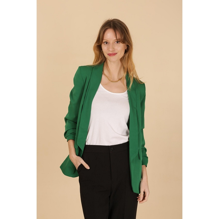 Scarpy creation my veste blazer manche 34 revers yl vert