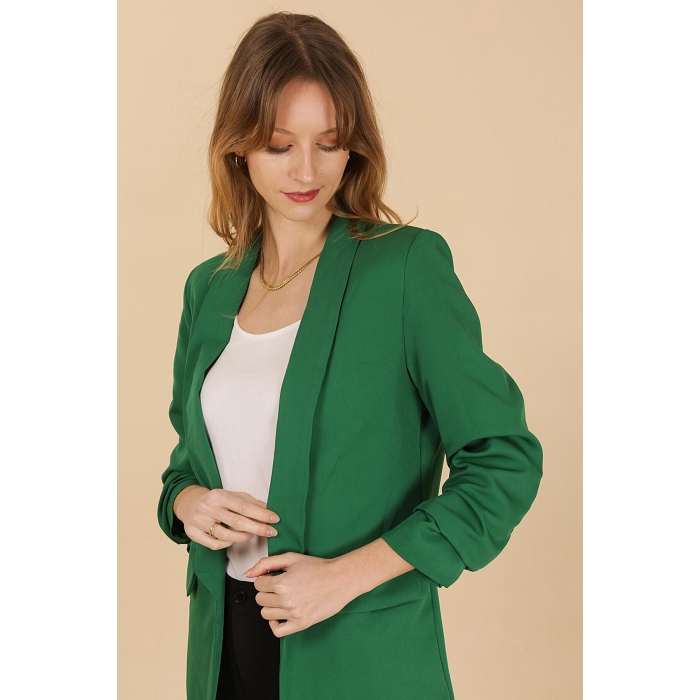 Scarpy creation my veste blazer manche 34 revers yl vert4753501_2