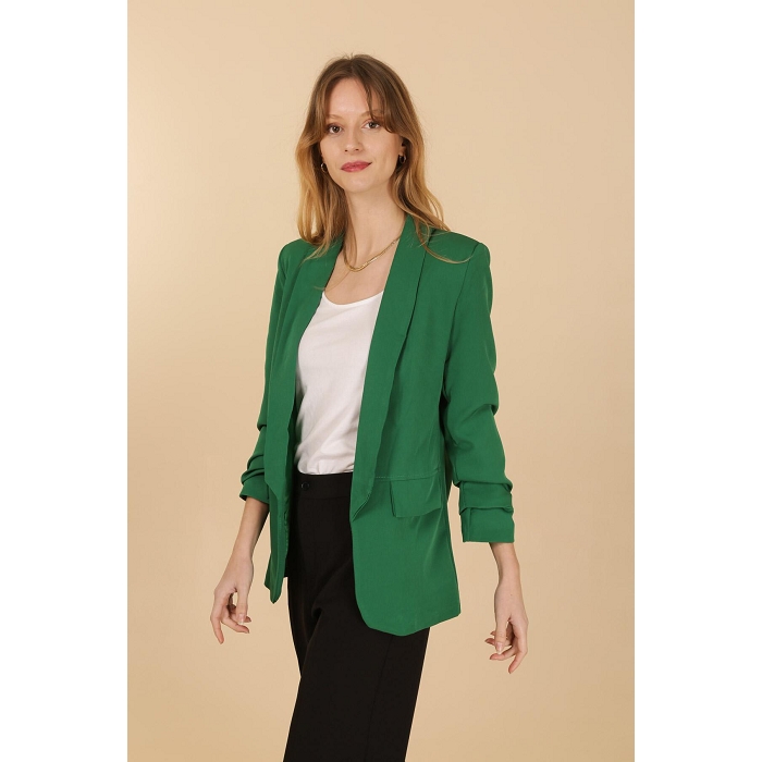 Scarpy creation my veste blazer manche 34 revers yl vert4753501_4